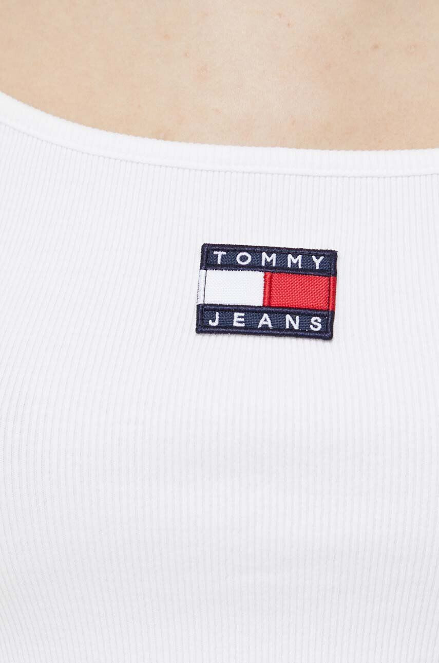 Tommy Jeans Tommy Hilfiger top femei culoarea alb - Pled.ro