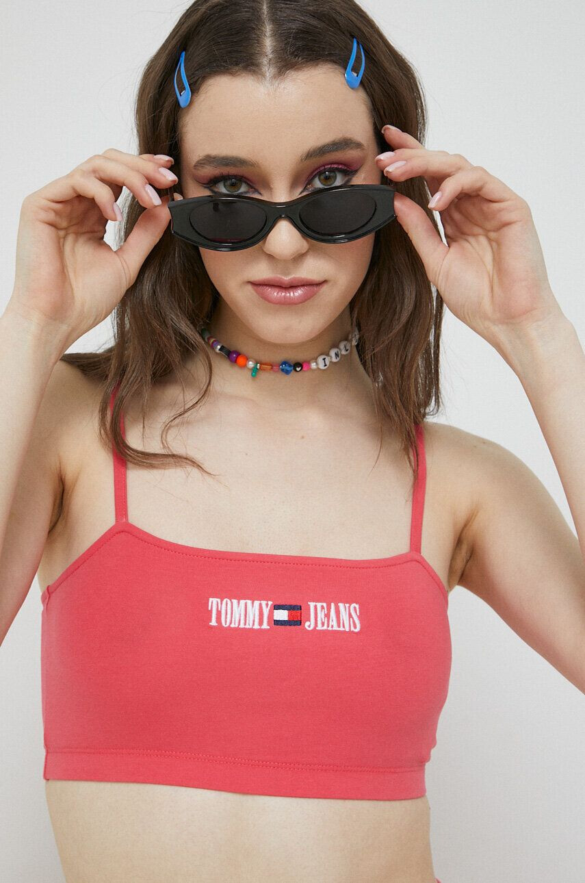 Tommy Jeans top femei culoarea roz - Pled.ro