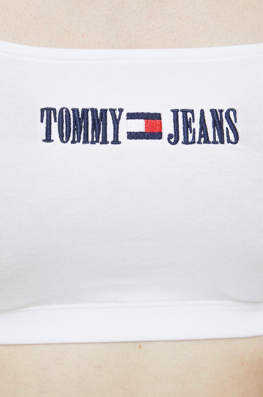 Tommy Jeans top femei culoarea alb - Pled.ro