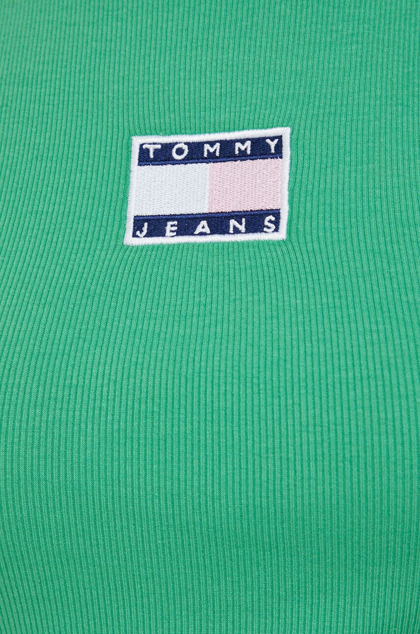 Tommy Jeans top femei culoarea verde - Pled.ro