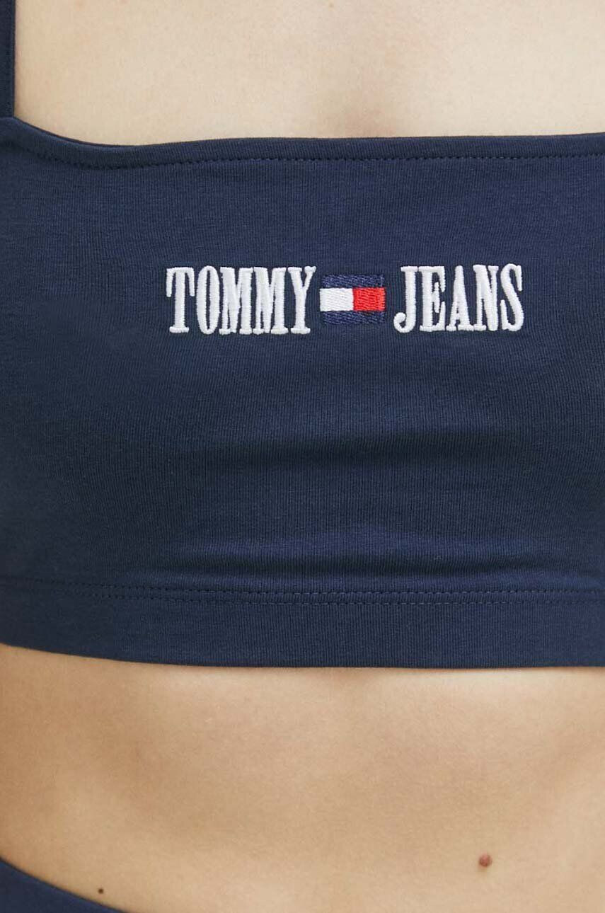 Tommy Jeans top femei culoarea albastru marin - Pled.ro