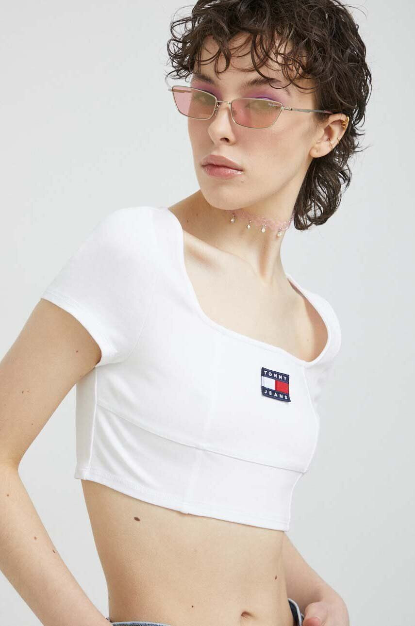 Tommy Jeans top femei culoarea albastru marin - Pled.ro