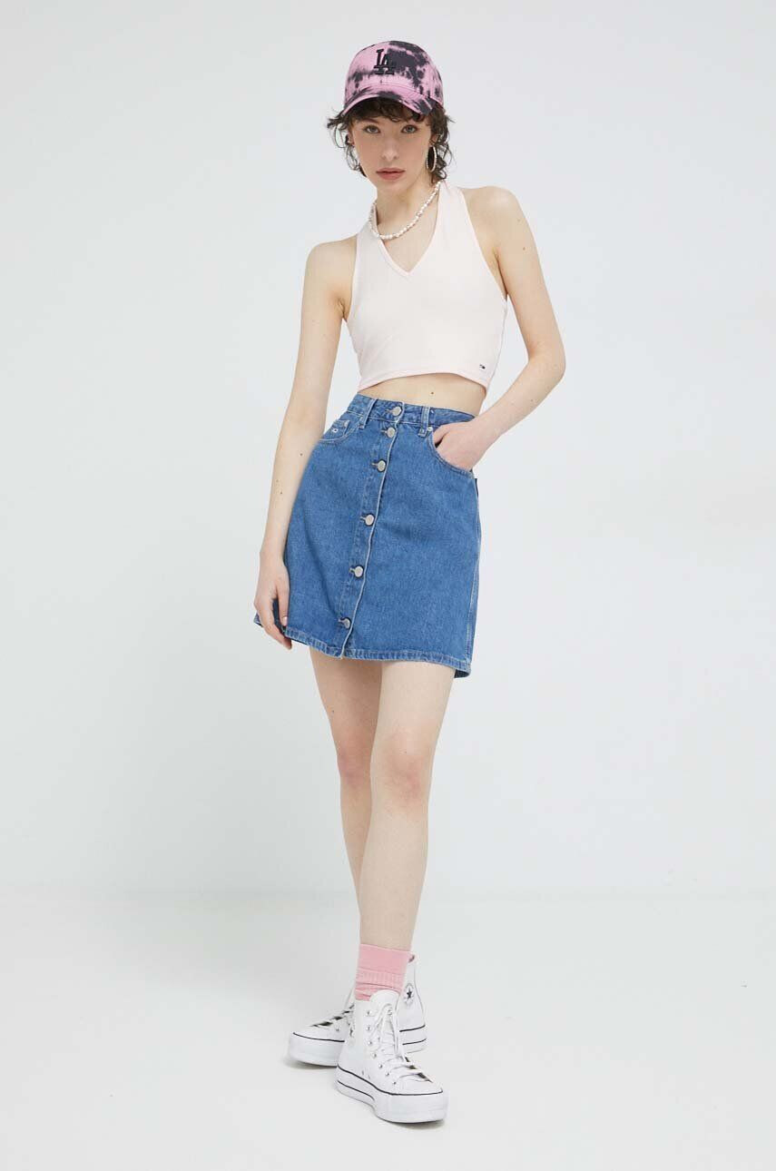 Tommy Jeans top femei culoarea roz - Pled.ro