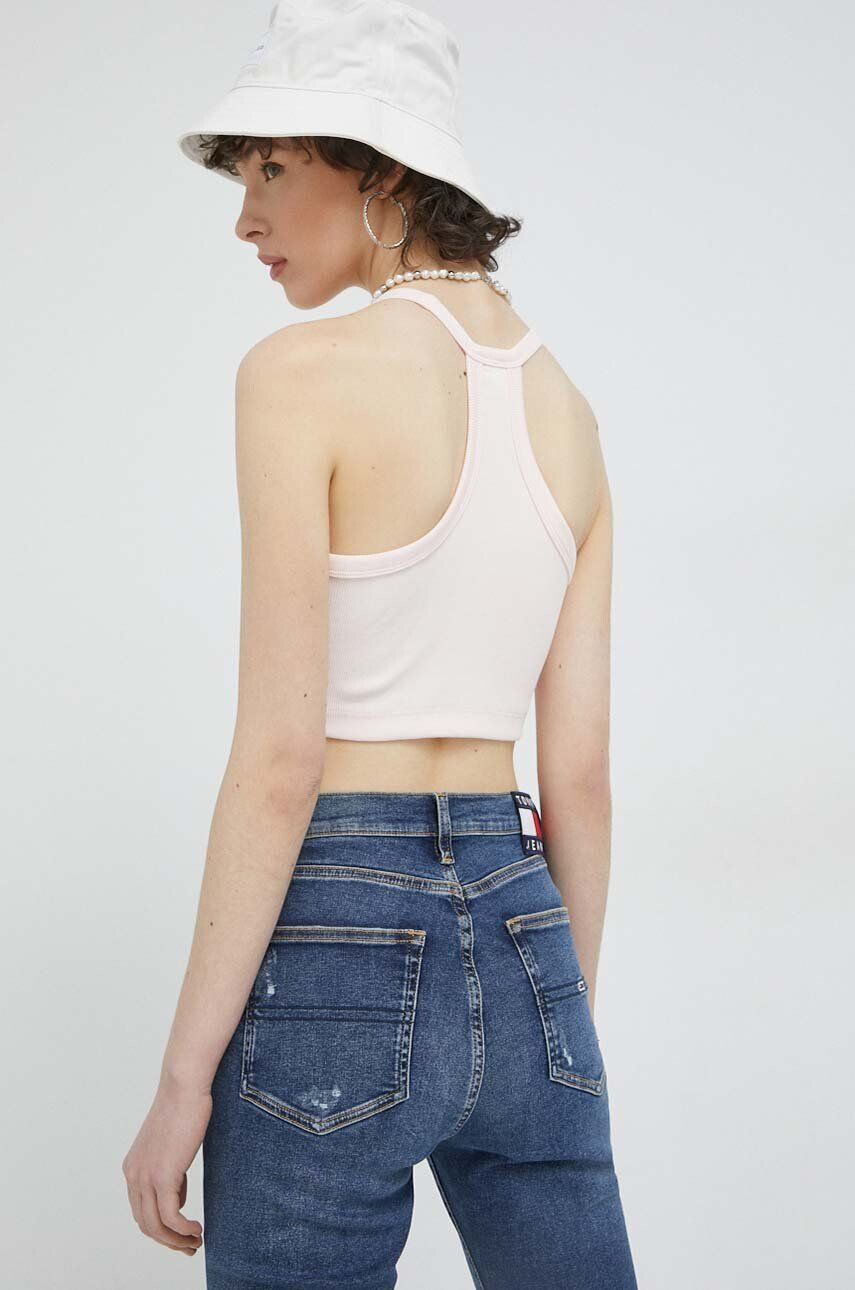 Tommy Jeans top femei culoarea roz - Pled.ro