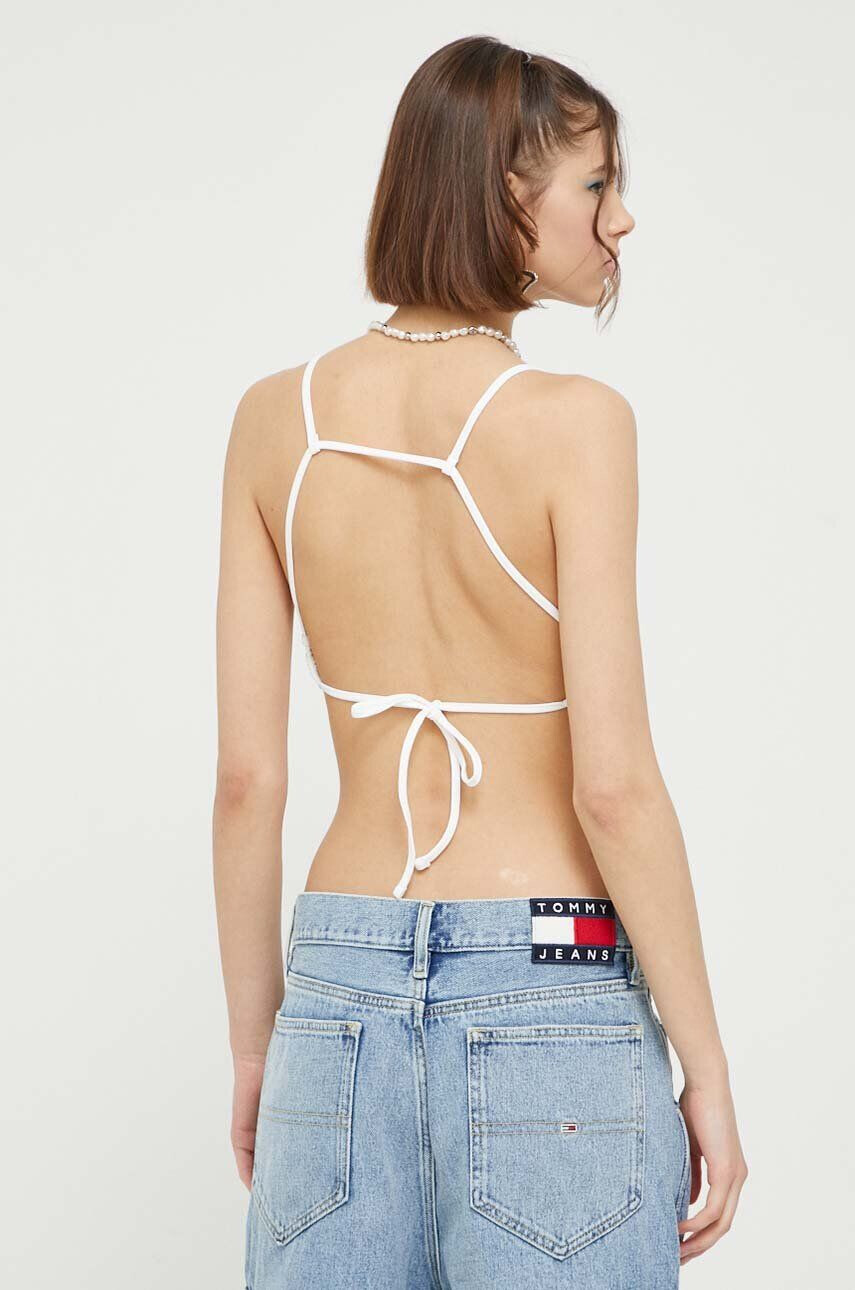 Tommy Jeans top femei culoarea alb - Pled.ro