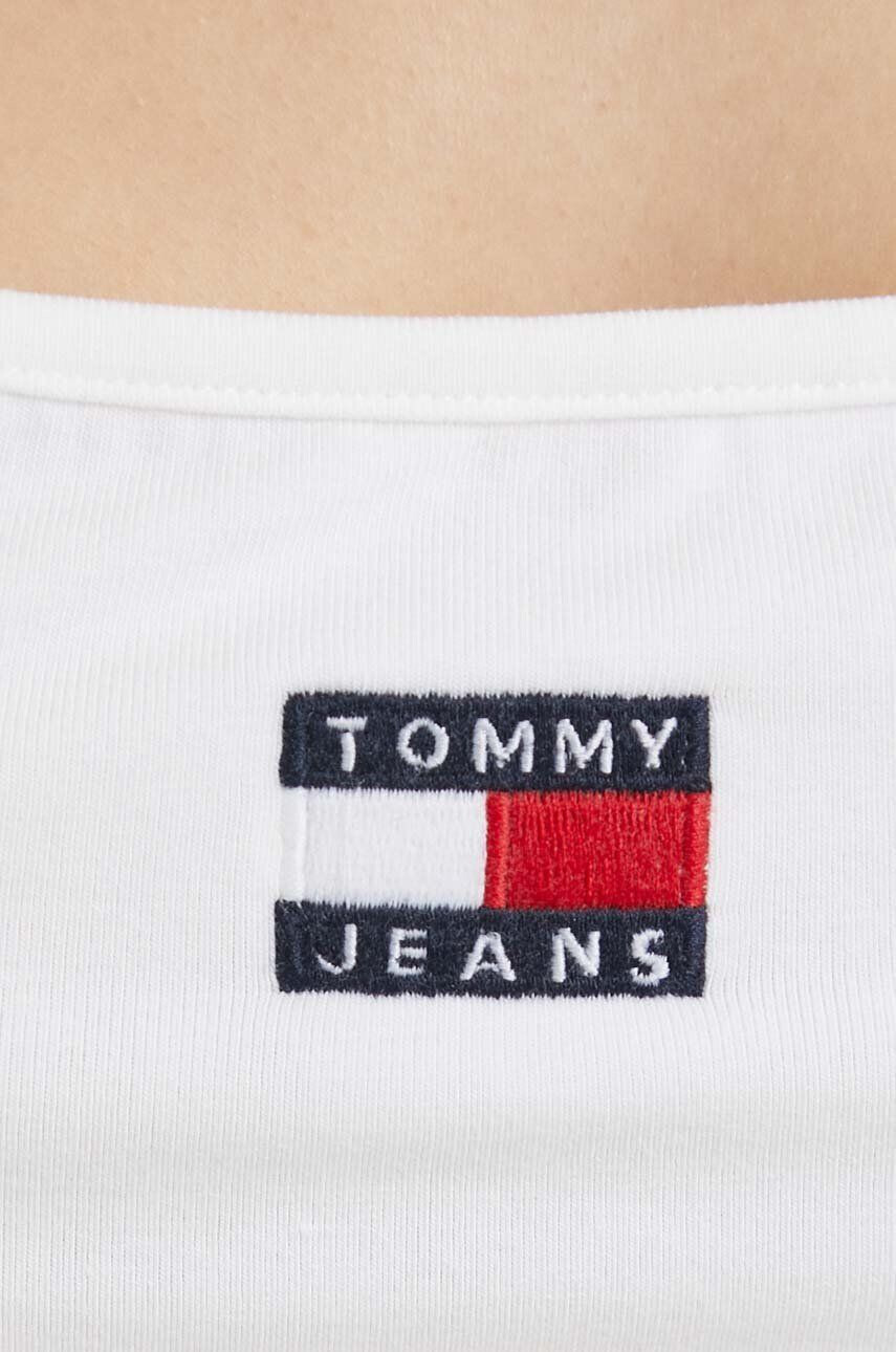 Tommy Jeans top femei culoarea alb - Pled.ro