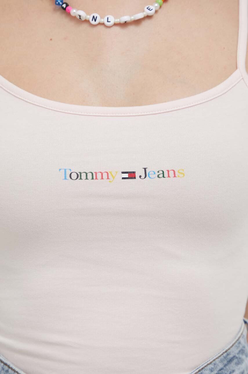 Tommy Jeans top femei culoarea roz - Pled.ro