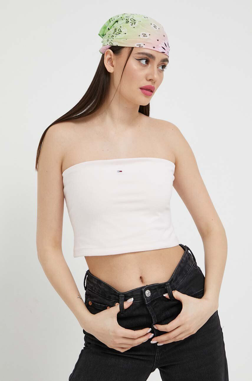 Tommy Jeans top femei culoarea roz - Pled.ro