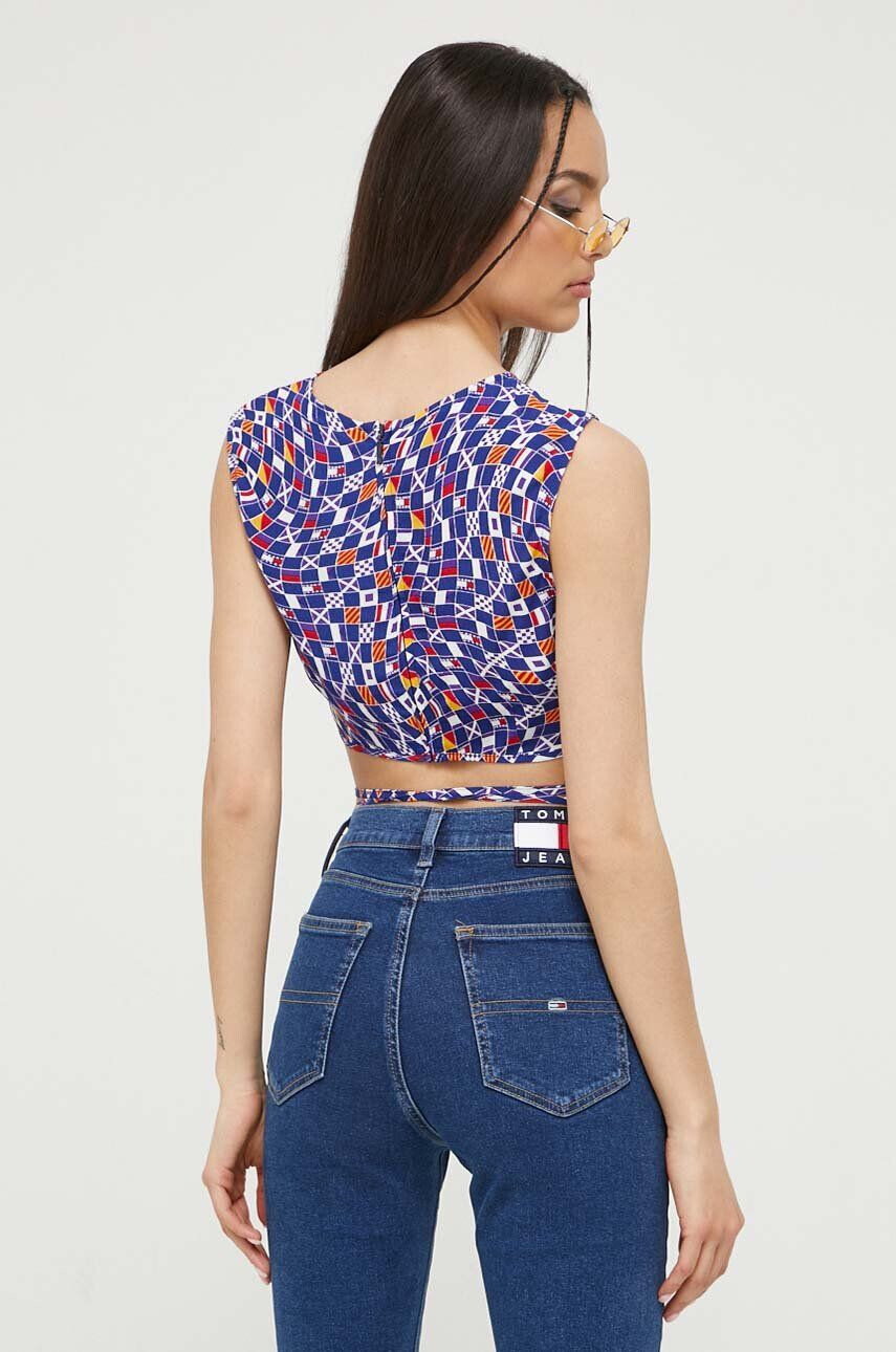 Tommy Jeans top femei culoarea albastru marin - Pled.ro