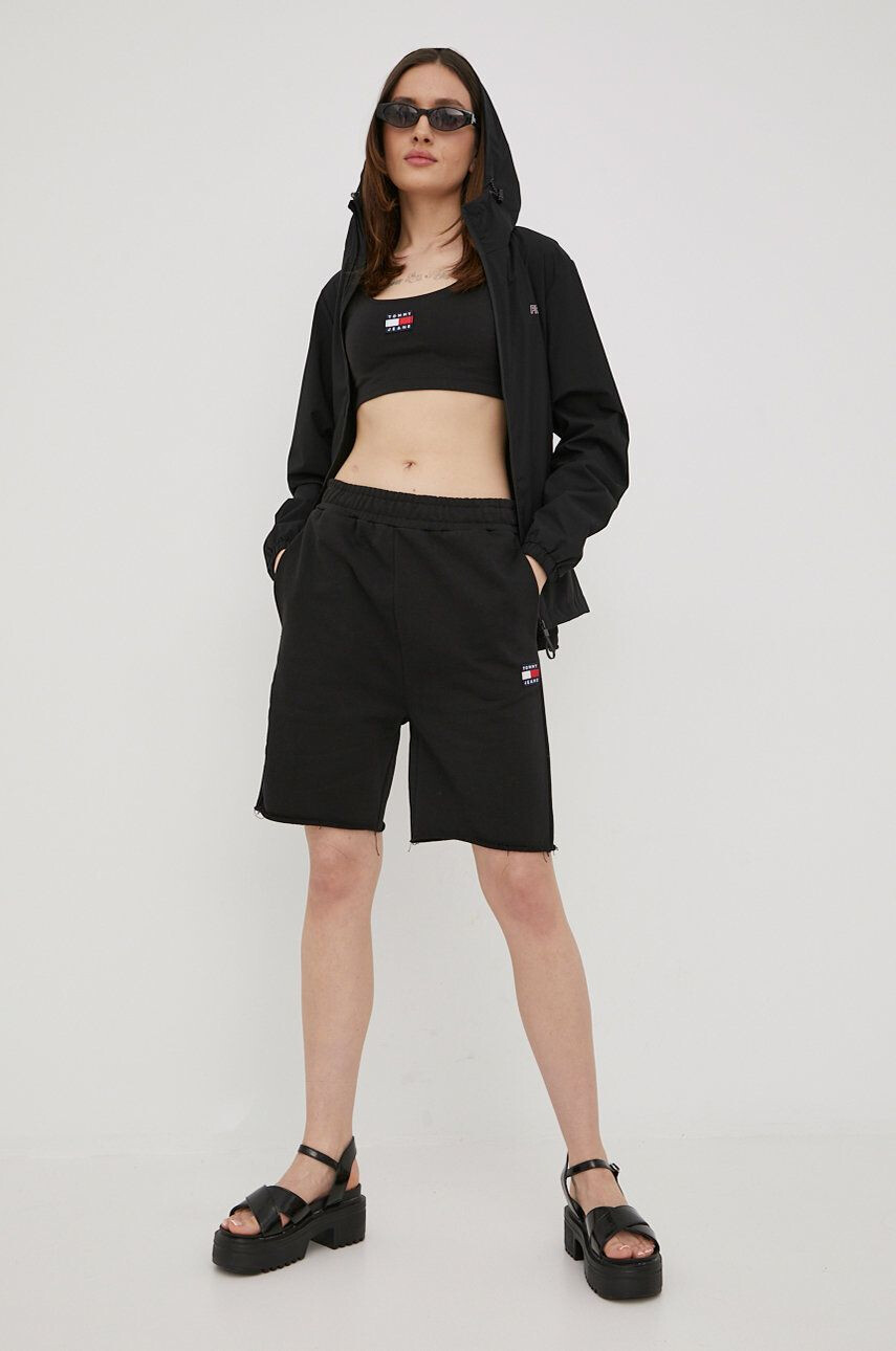 Tommy Jeans top femei culoarea negru - Pled.ro