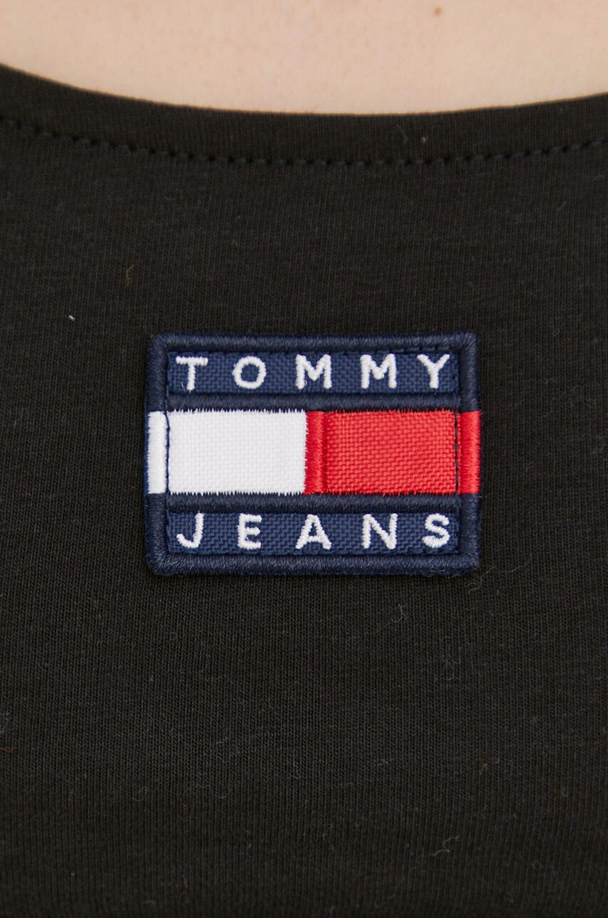 Tommy Jeans top femei culoarea negru - Pled.ro