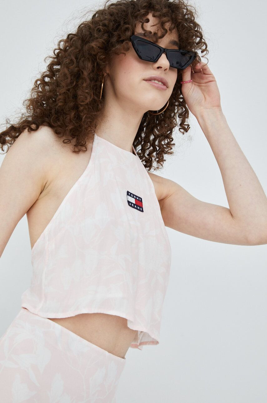 Tommy Jeans top femei culoarea roz - Pled.ro