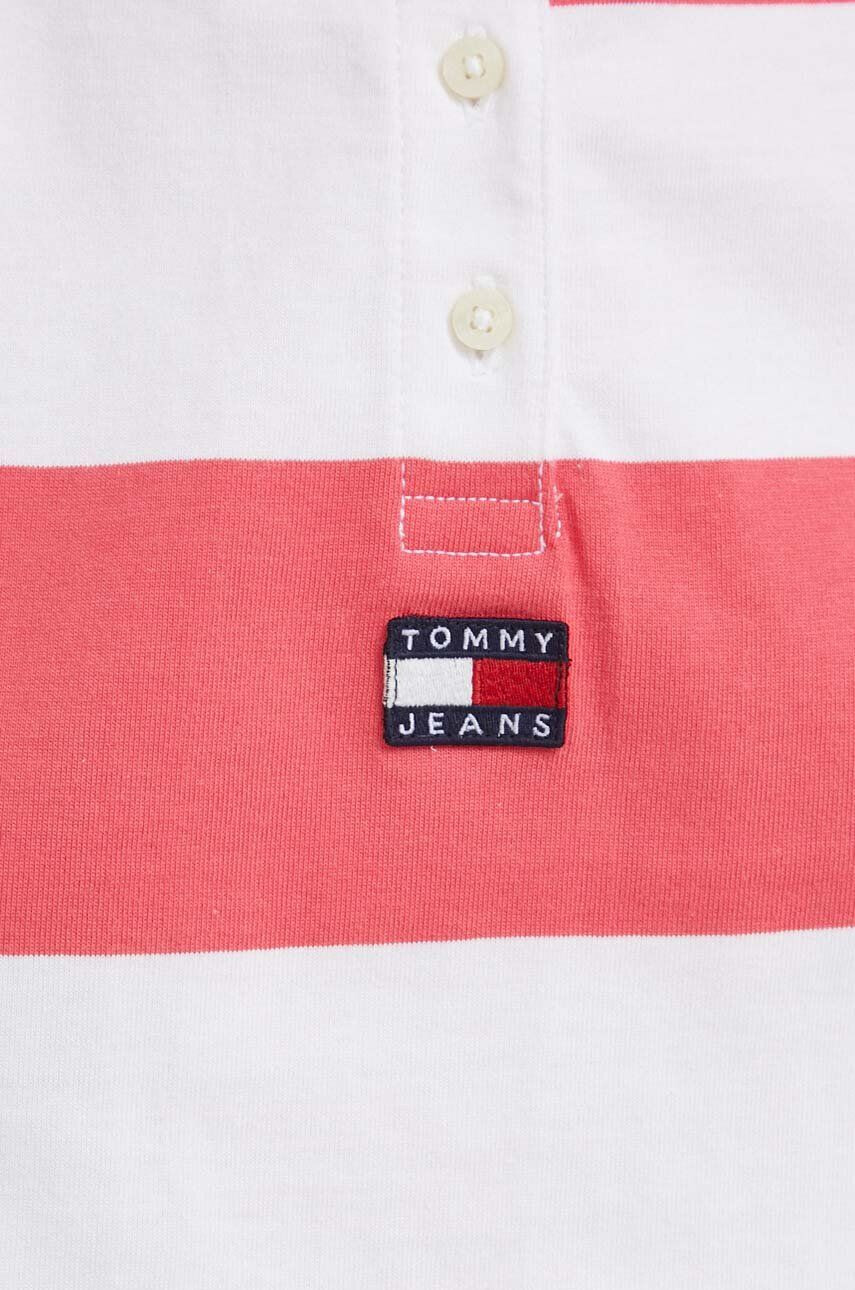 Tommy Jeans top din bumbac culoarea roz - Pled.ro