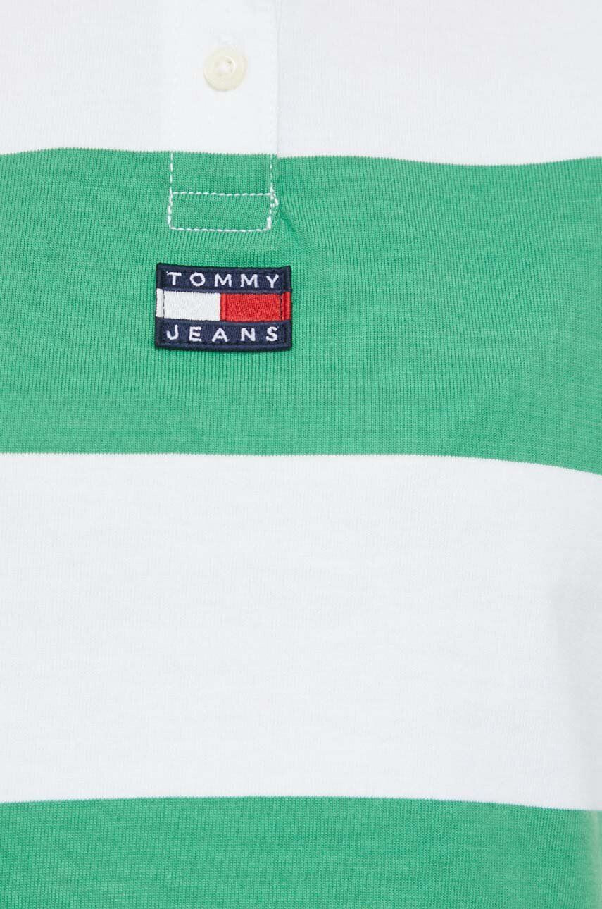 Tommy Jeans top din bumbac culoarea verde - Pled.ro