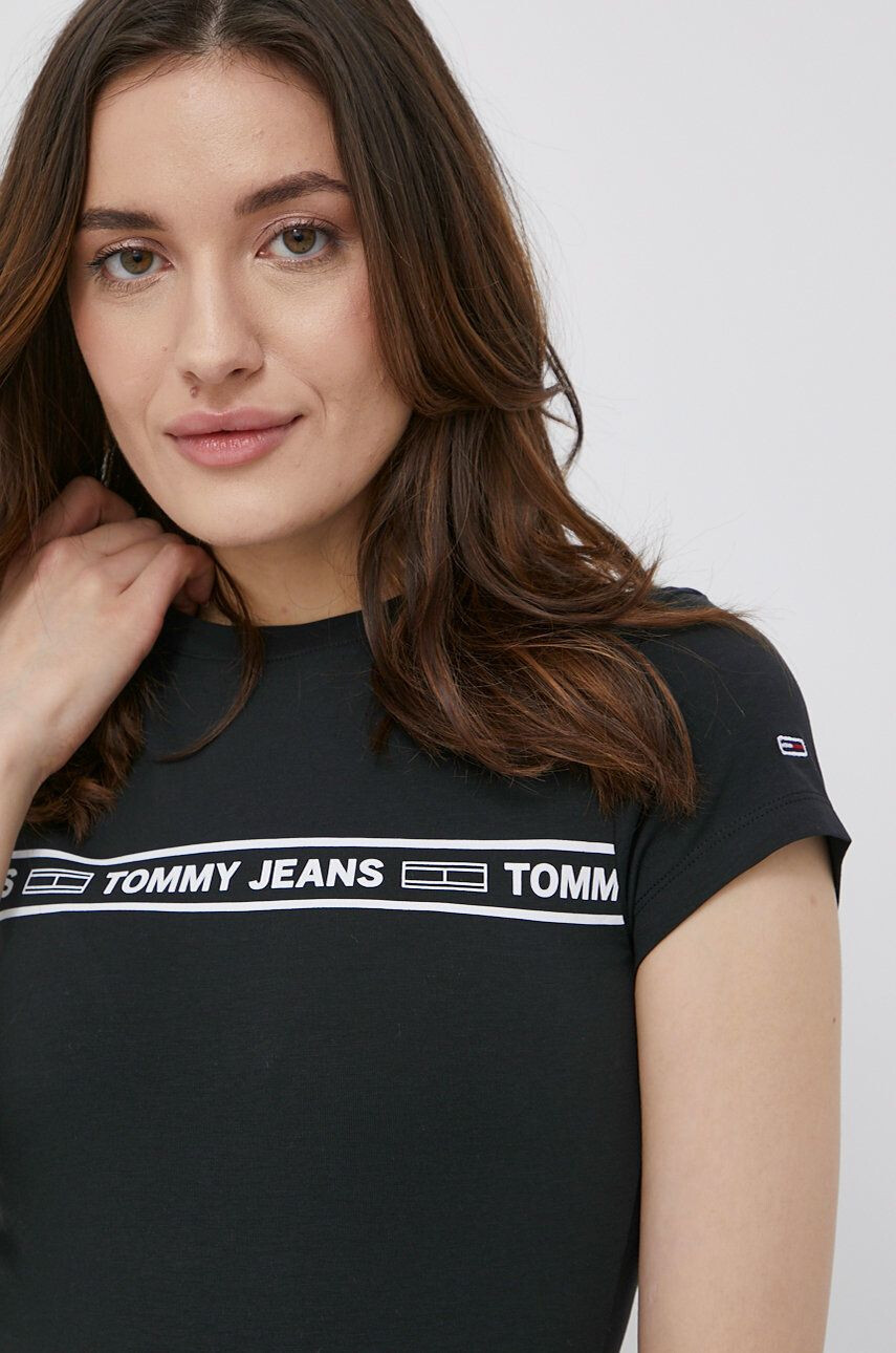 Tommy Jeans body femei culoarea negru - Pled.ro