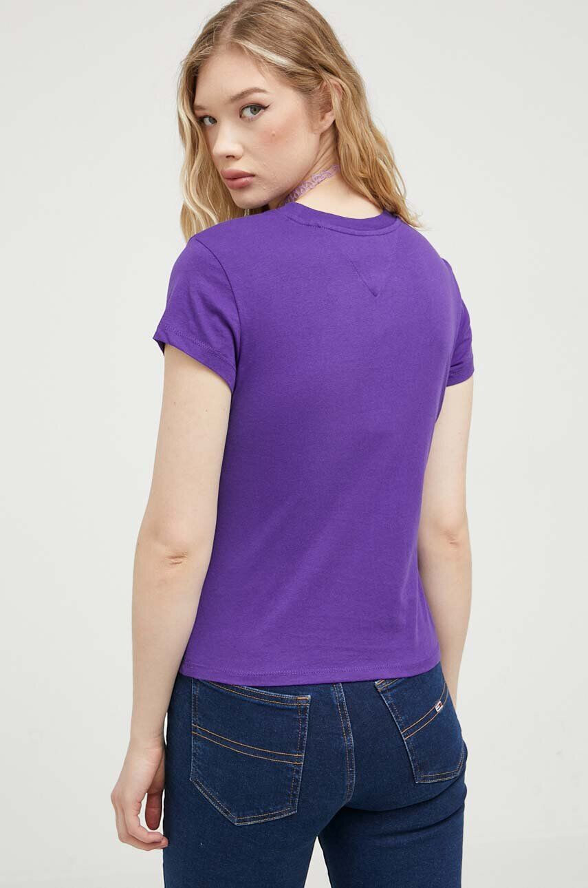 Tommy Jeans tricou femei culoarea violet - Pled.ro