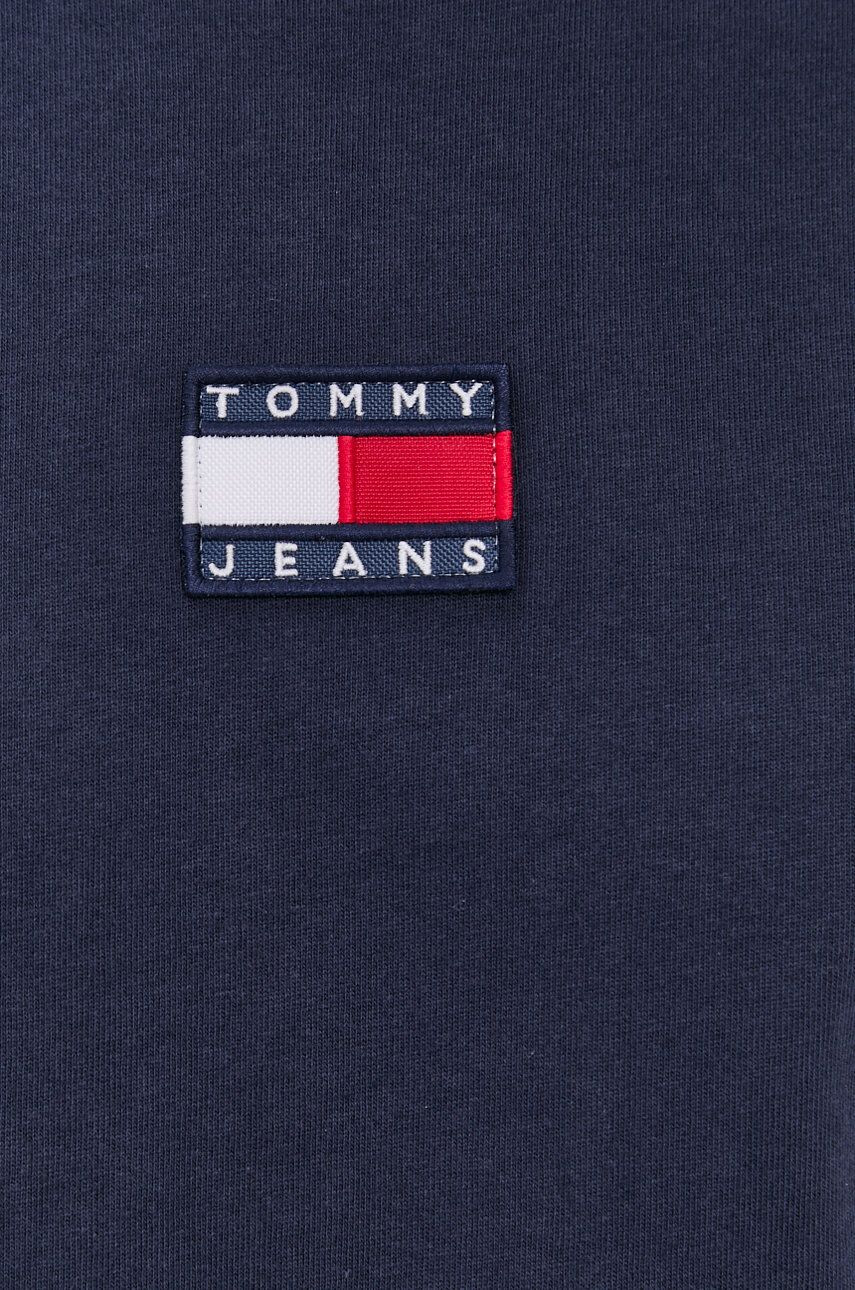 Tommy Jeans Tricou din bumbac culoarea albastru marin cu imprimeu - Pled.ro