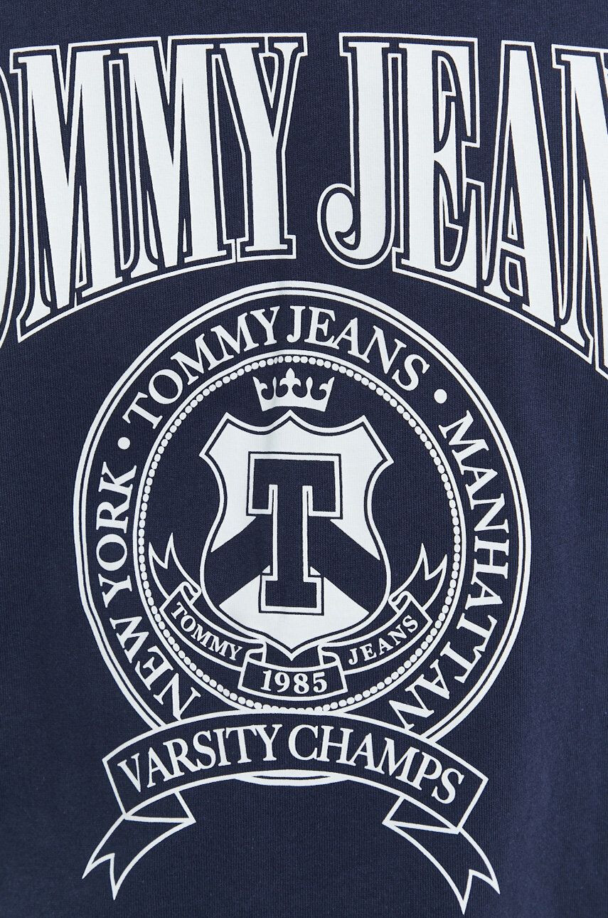 Tommy Jeans tricou din bumbac culoarea albastru marin cu imprimeu - Pled.ro