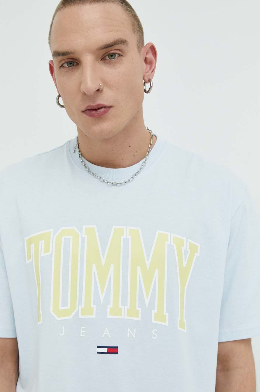 Tommy Jeans tricou din bumbac cu imprimeu - Pled.ro