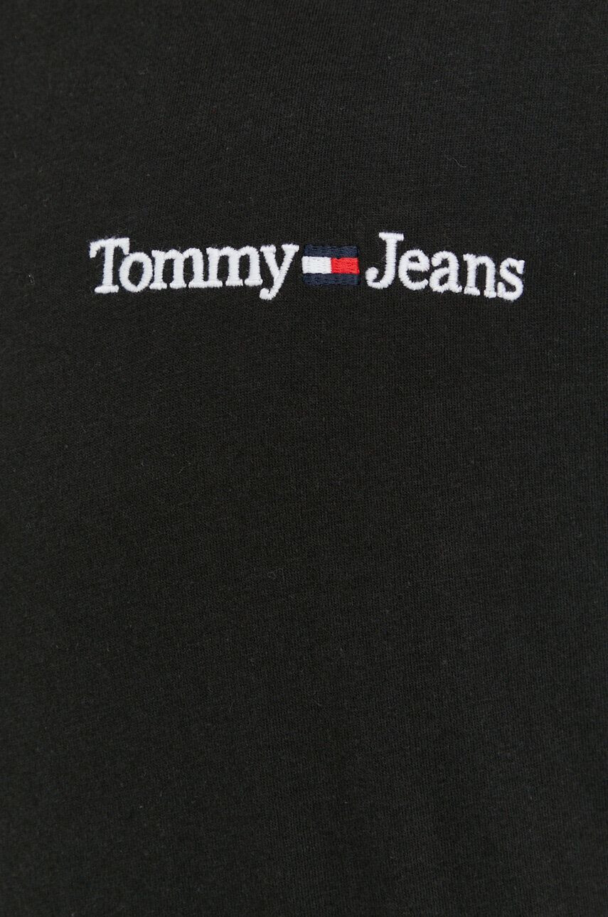 Tommy Jeans tricou din bumbac culoarea negru cu imprimeu - Pled.ro