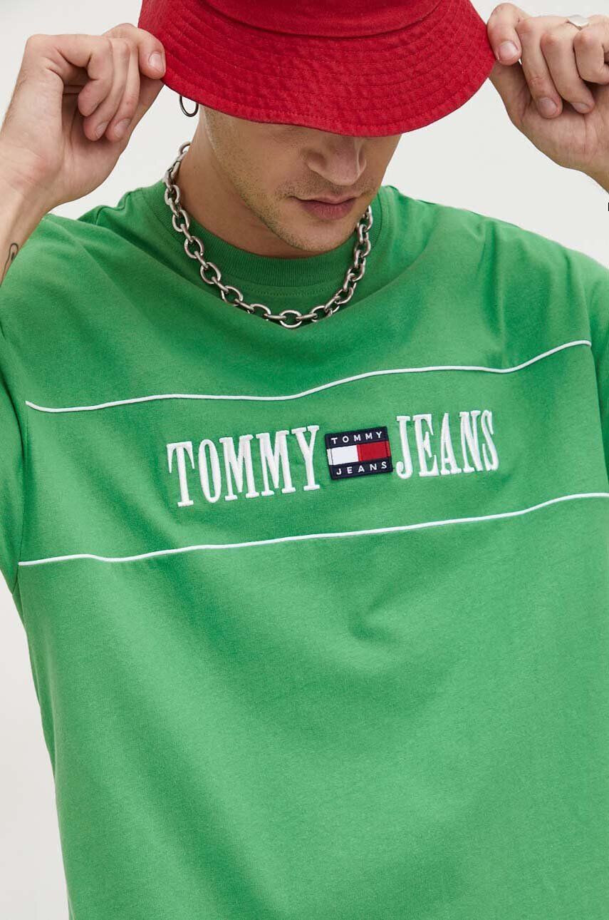 Tommy Jeans tricou din bumbac culoarea negru modelator - Pled.ro