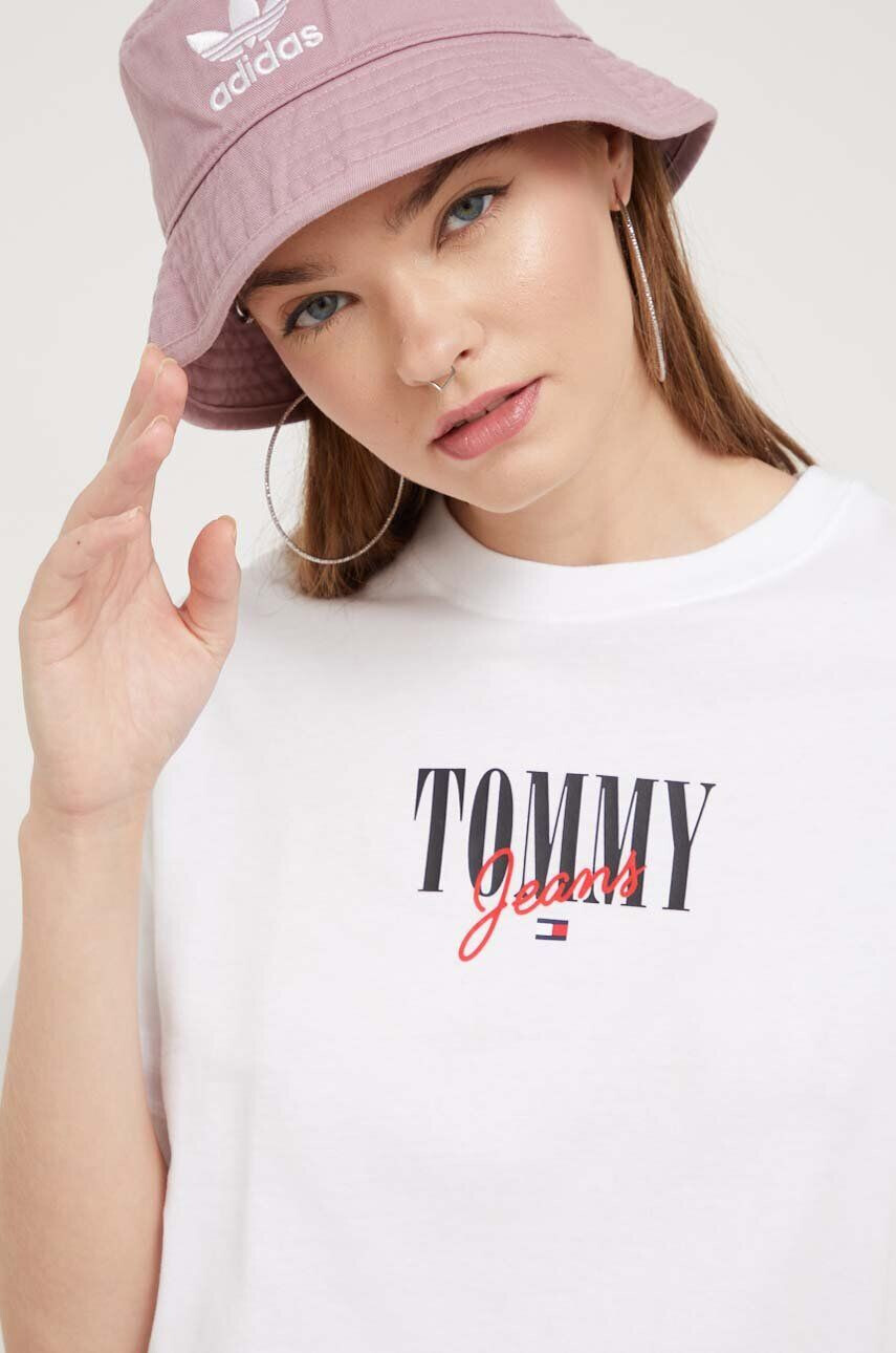 Tommy Jeans tricou din bumbac culoarea alb - Pled.ro