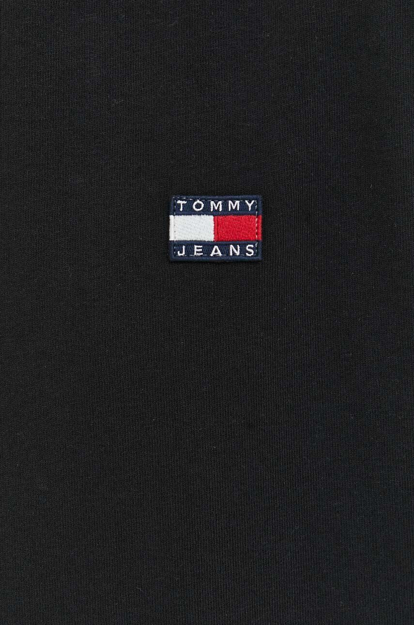 Tommy Jeans tricou din bumbac culoarea negru cu imprimeu - Pled.ro