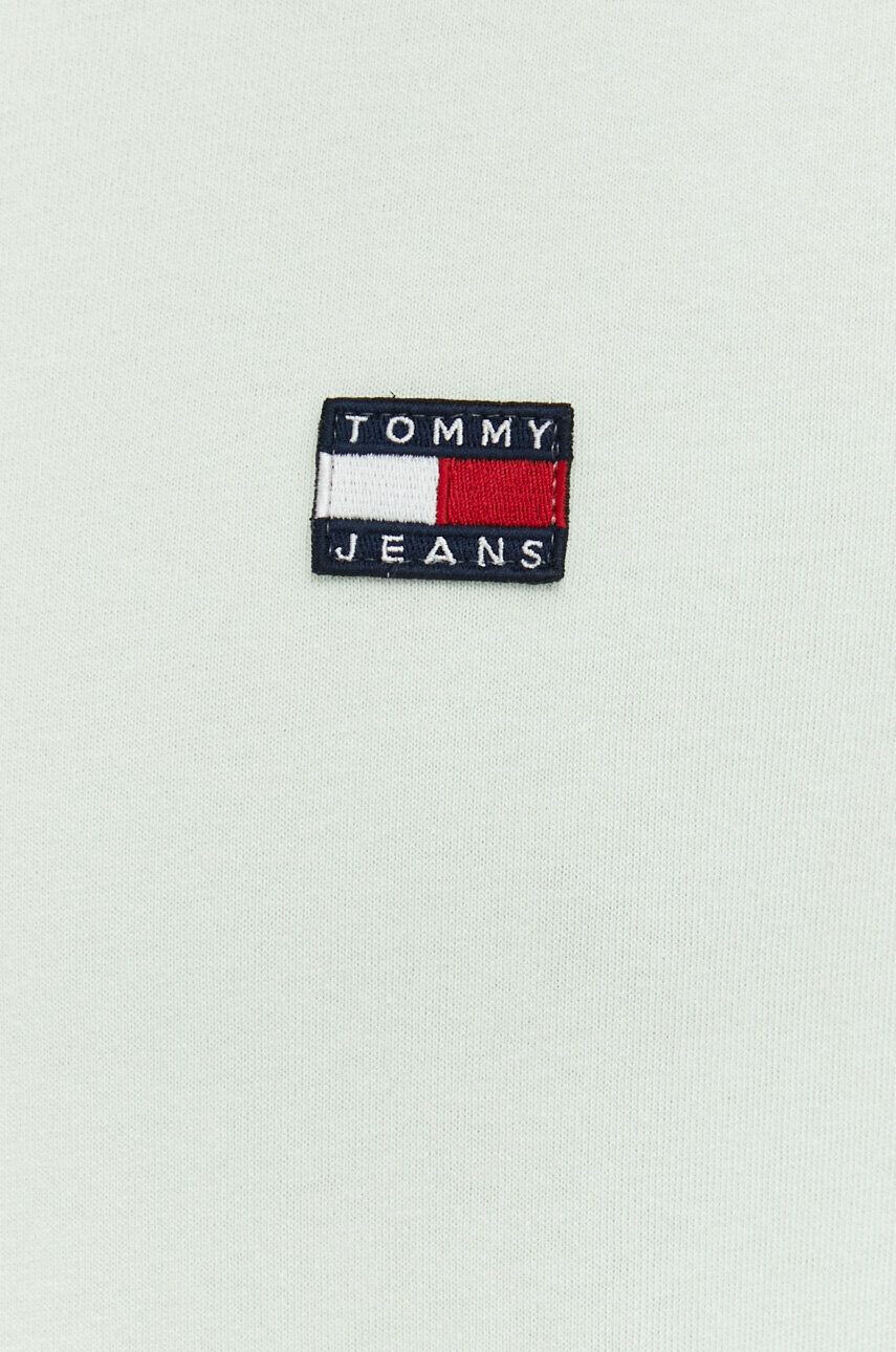 Tommy Jeans tricou din bumbac culoarea verde cu imprimeu - Pled.ro