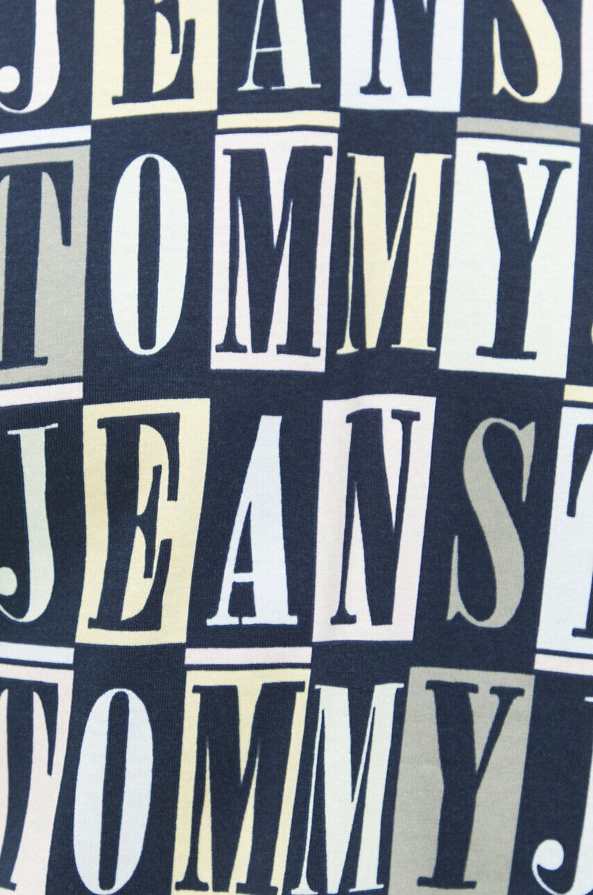 Tommy Jeans tricou din bumbac culoarea negru cu imprimeu - Pled.ro