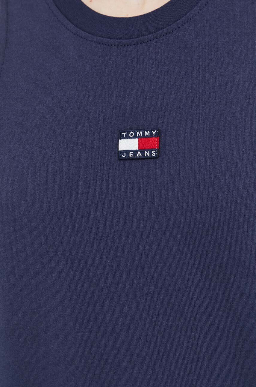 Tommy Jeans tricou din bumbac culoarea albastru marin - Pled.ro