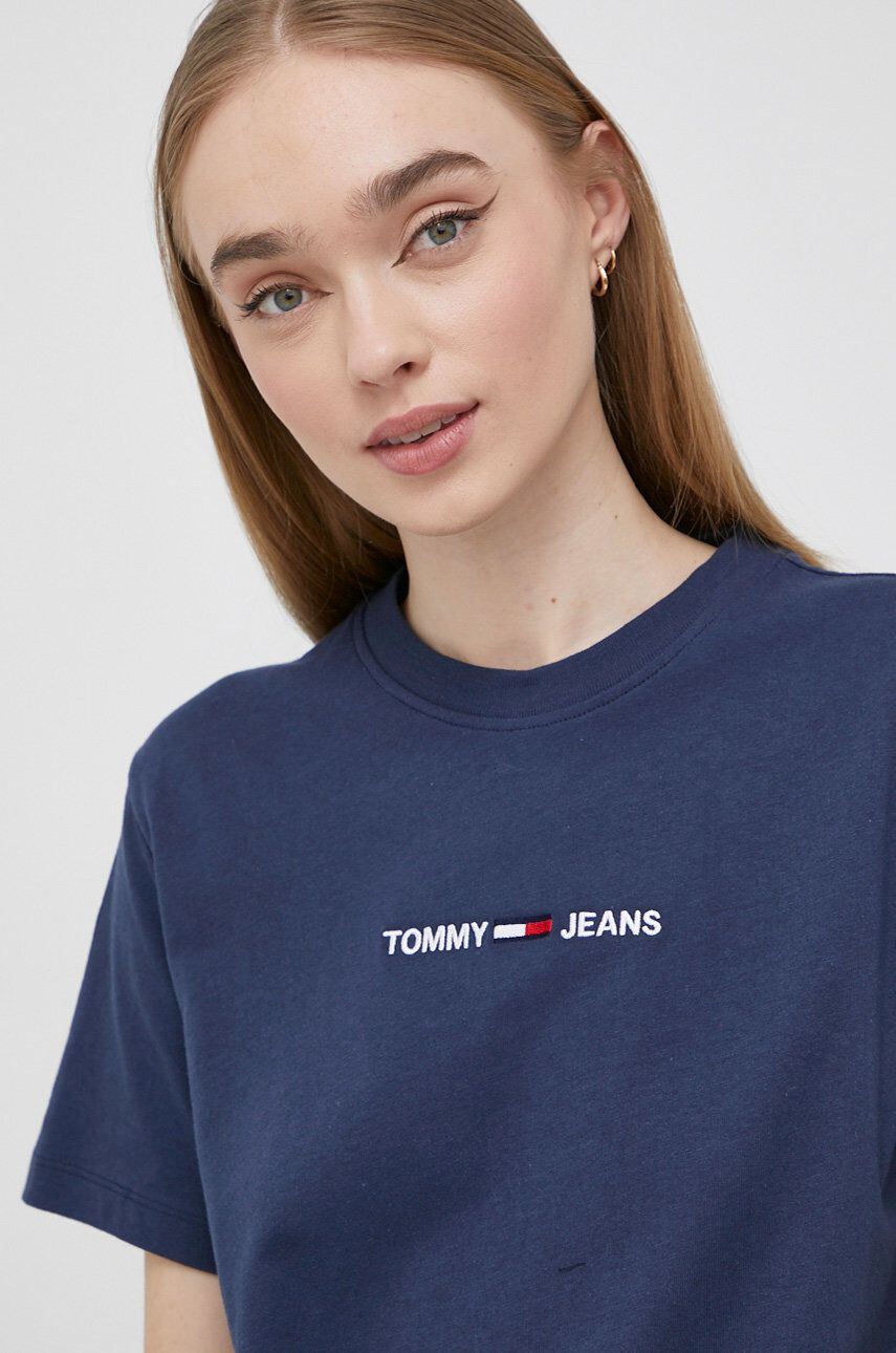 Tommy Jeans tricou din bumbac cu guler - Pled.ro