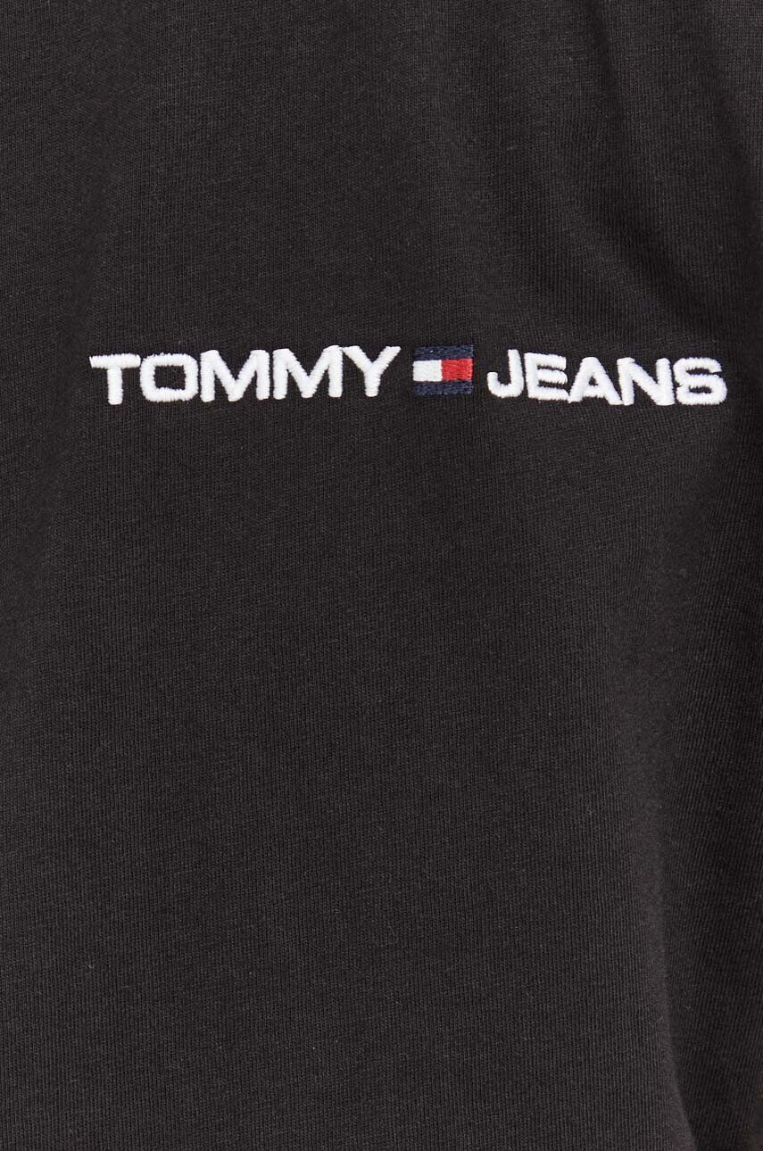 Tommy Jeans tricou din bumbac culoarea negru cu imprimeu - Pled.ro