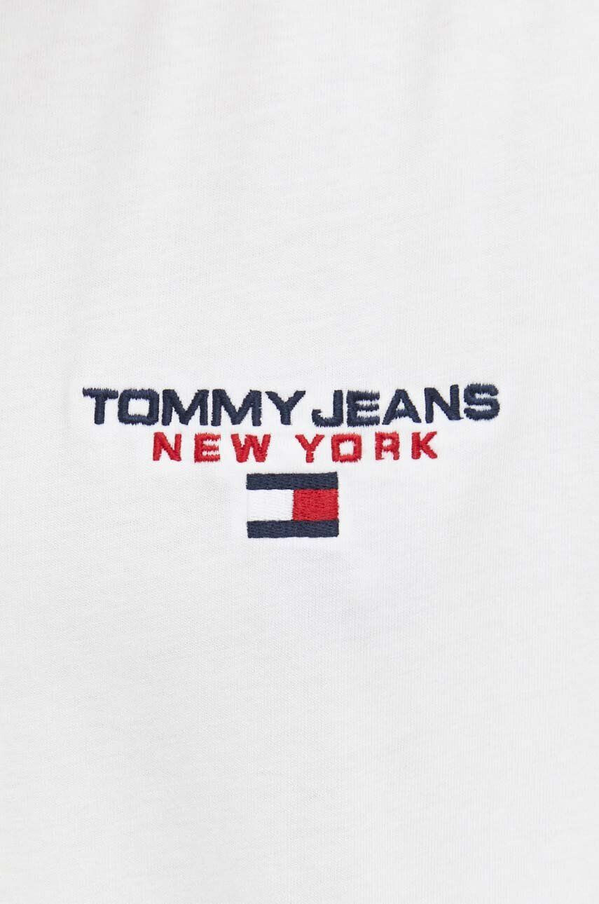 Tommy Jeans tricou din bumbac culoarea alb neted - Pled.ro