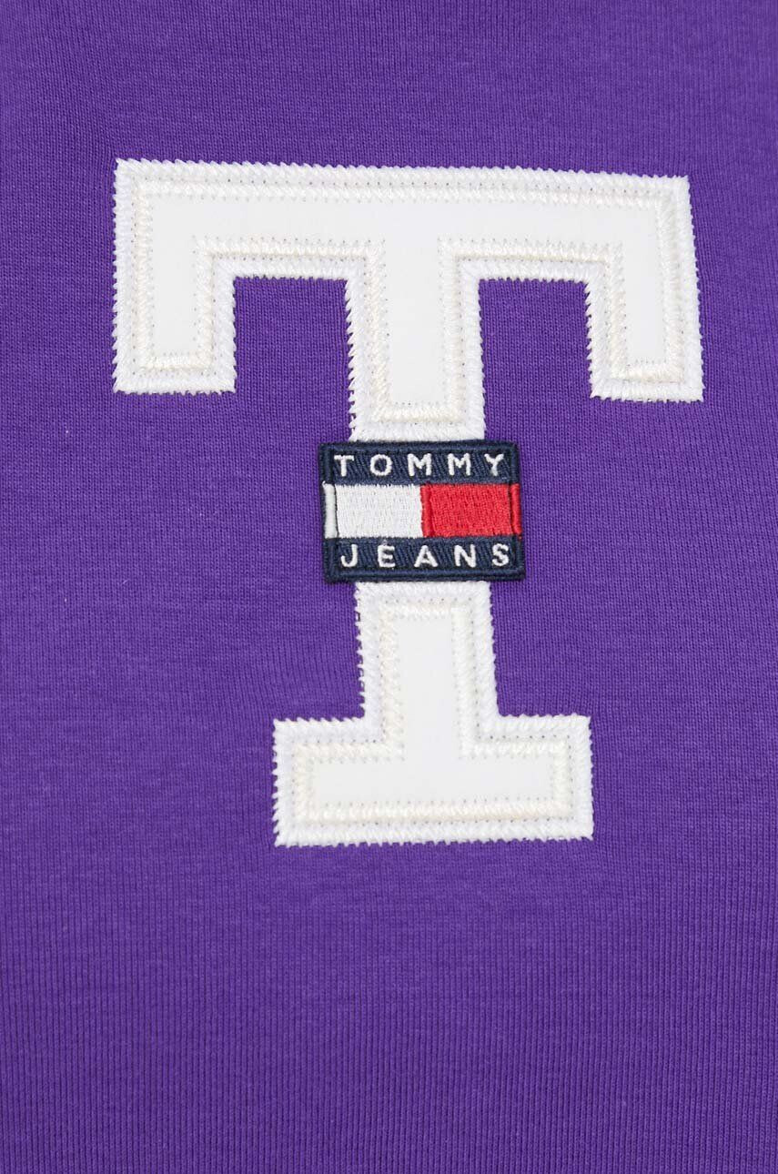 Tommy Jeans tricou din bumbac culoarea violet - Pled.ro