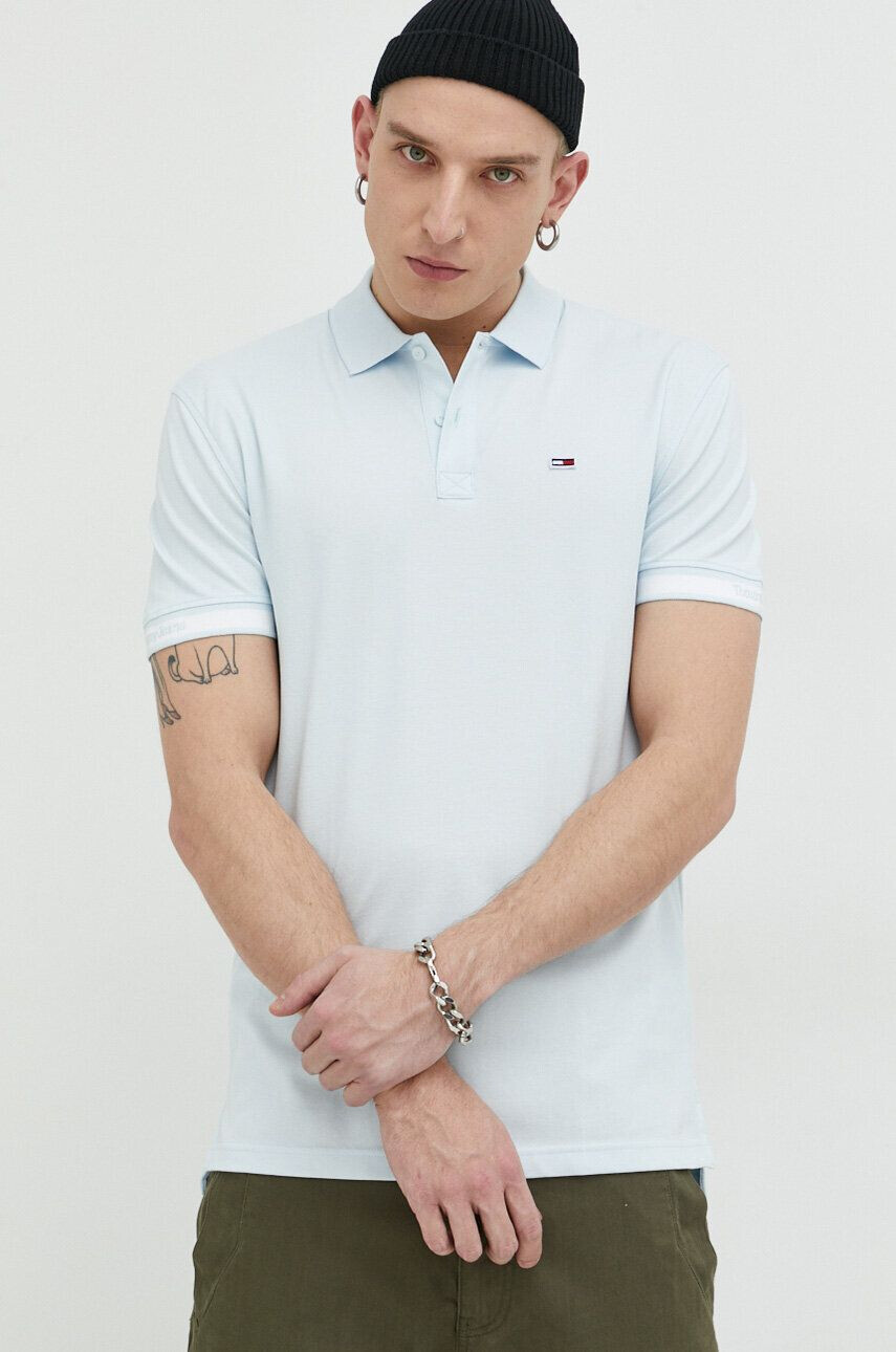 Tommy Jeans tricou polo barbati cu imprimeu - Pled.ro