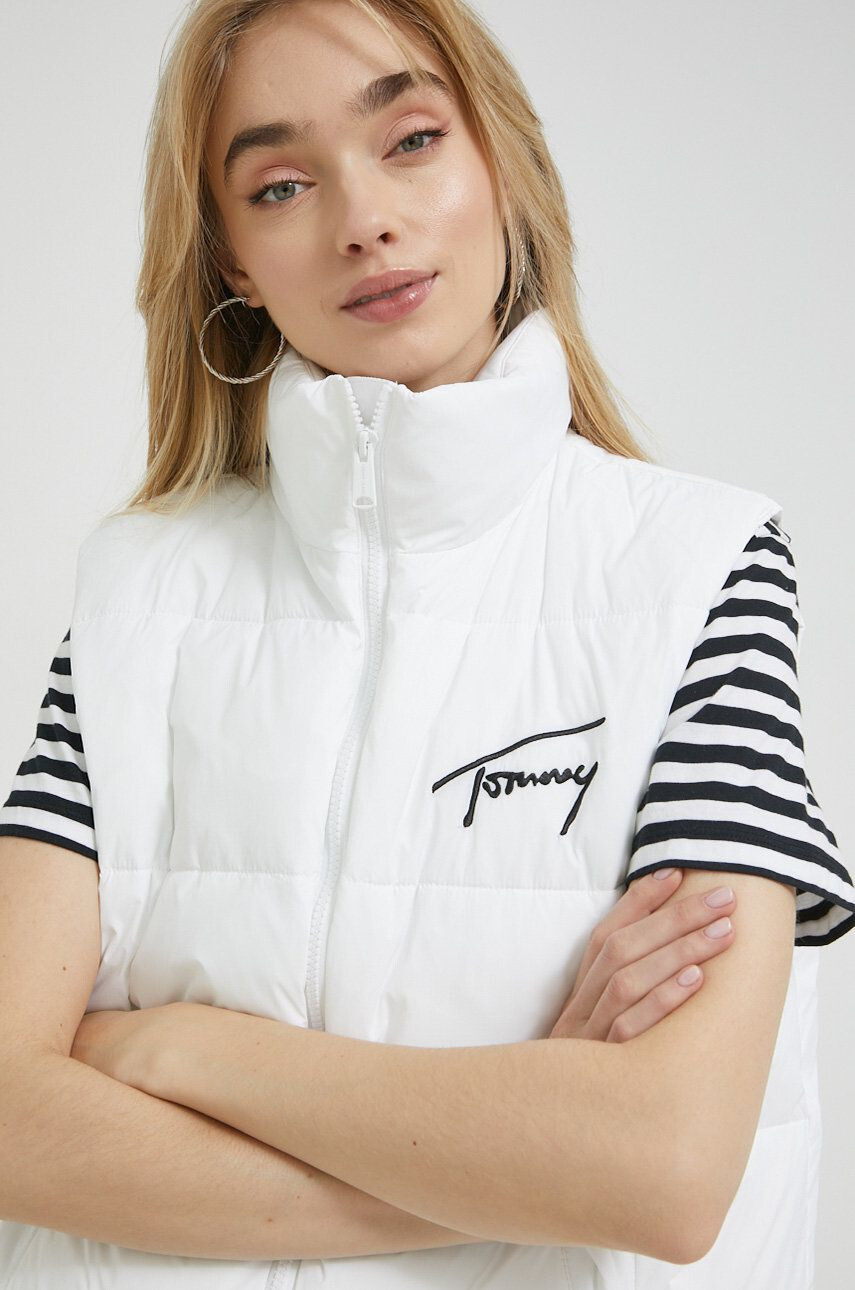 Tommy Jeans vesta femei culoarea negru de iarna - Pled.ro