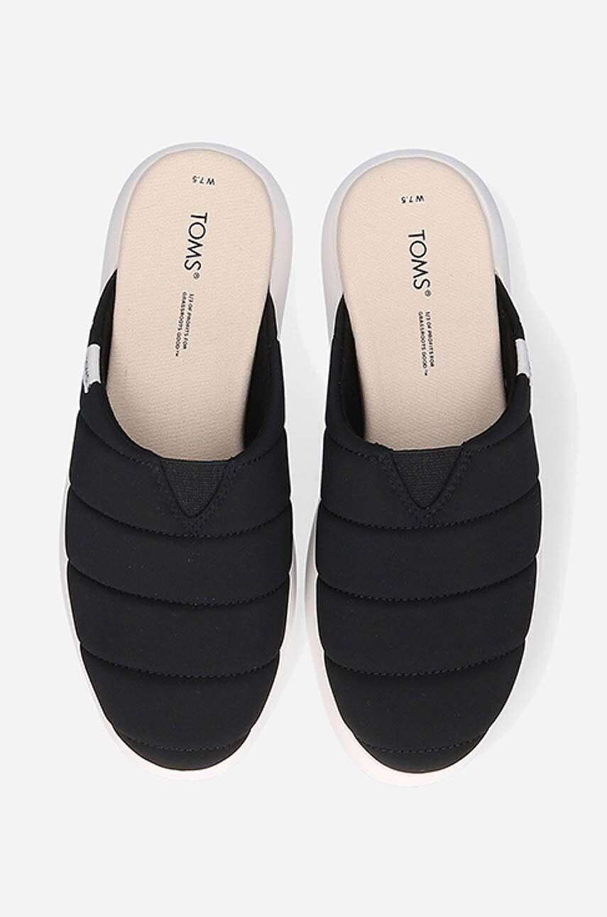 Toms papuci Matte Mallow Mule Sneaker femei culoarea negru - Pled.ro