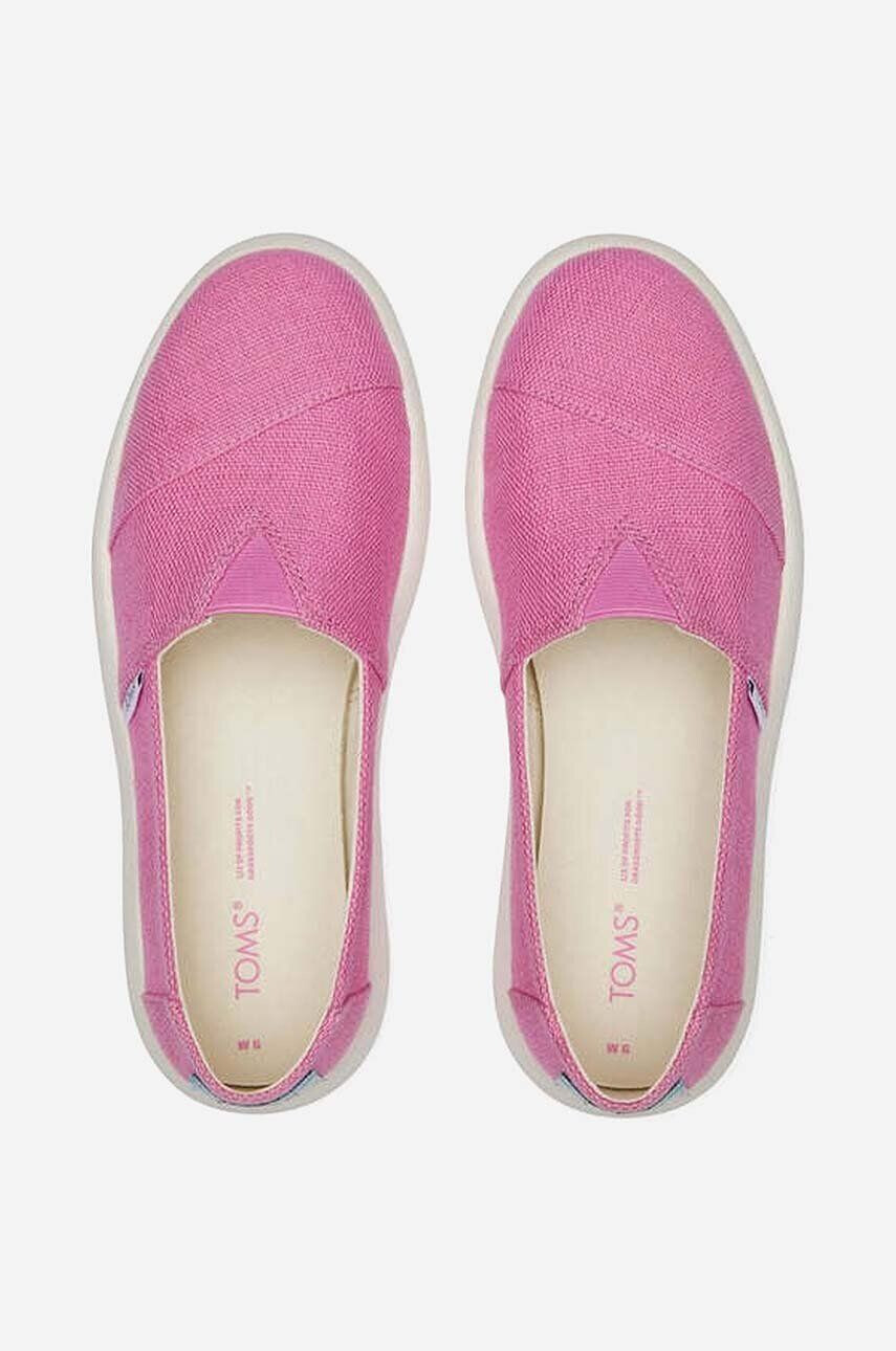 Toms tenisi Alpargata Mallow 10019543 femei culoarea roz - Pled.ro