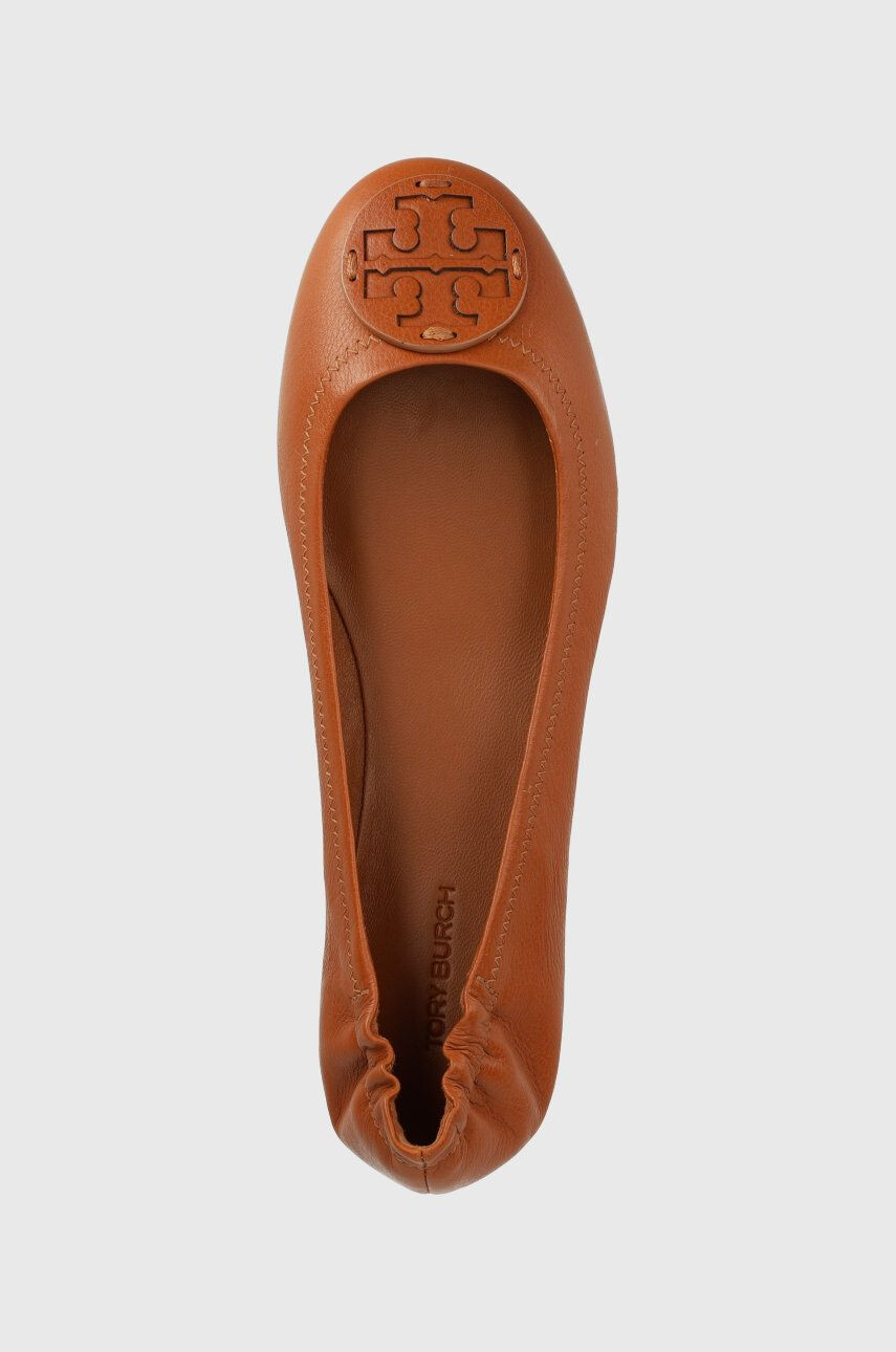 Tory Burch balerini de piele culoarea maro - Pled.ro