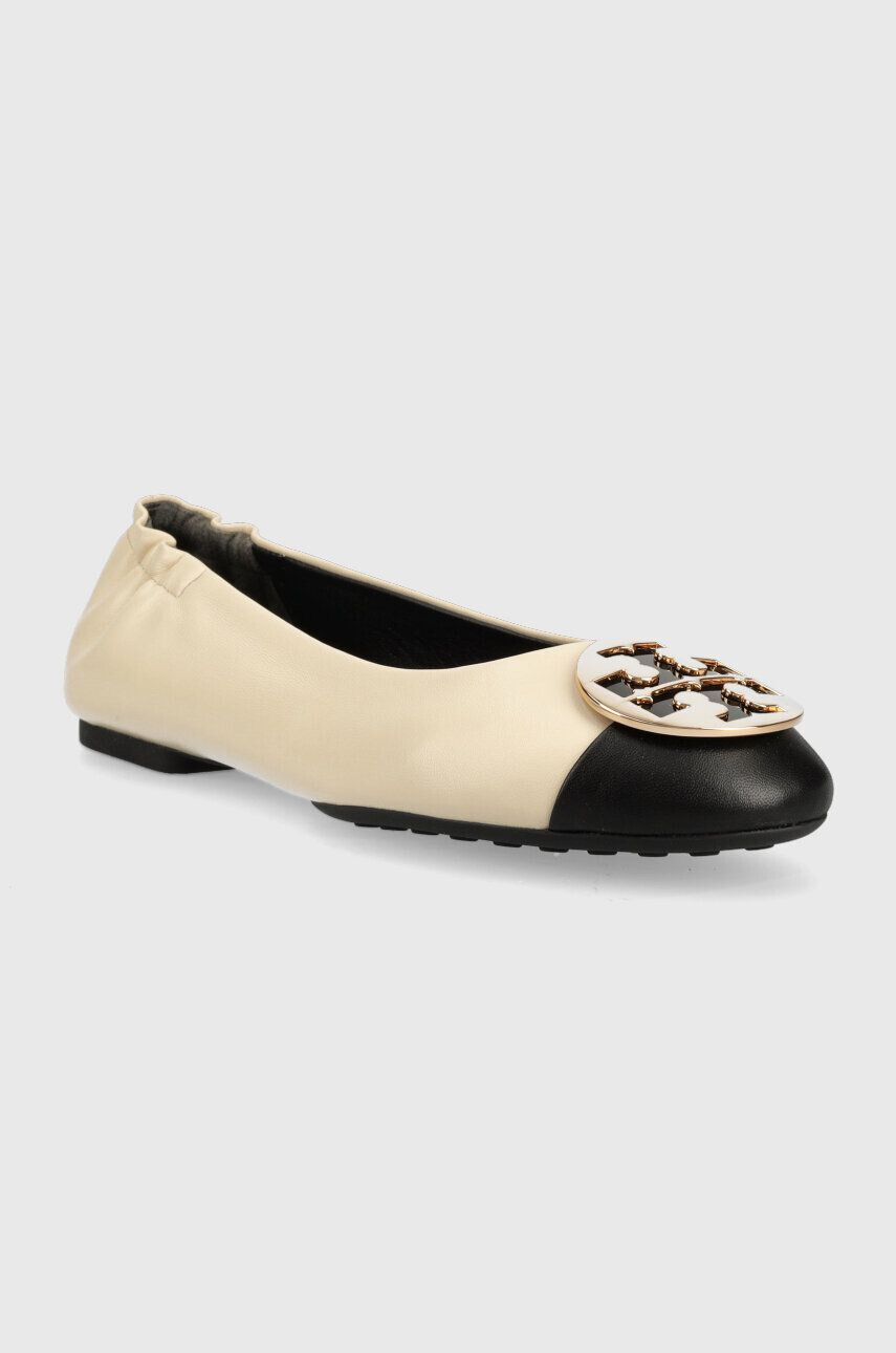 Tory Burch balerini de piele Claire Cap Toe Ballet culoarea bej 148336-001 - Pled.ro