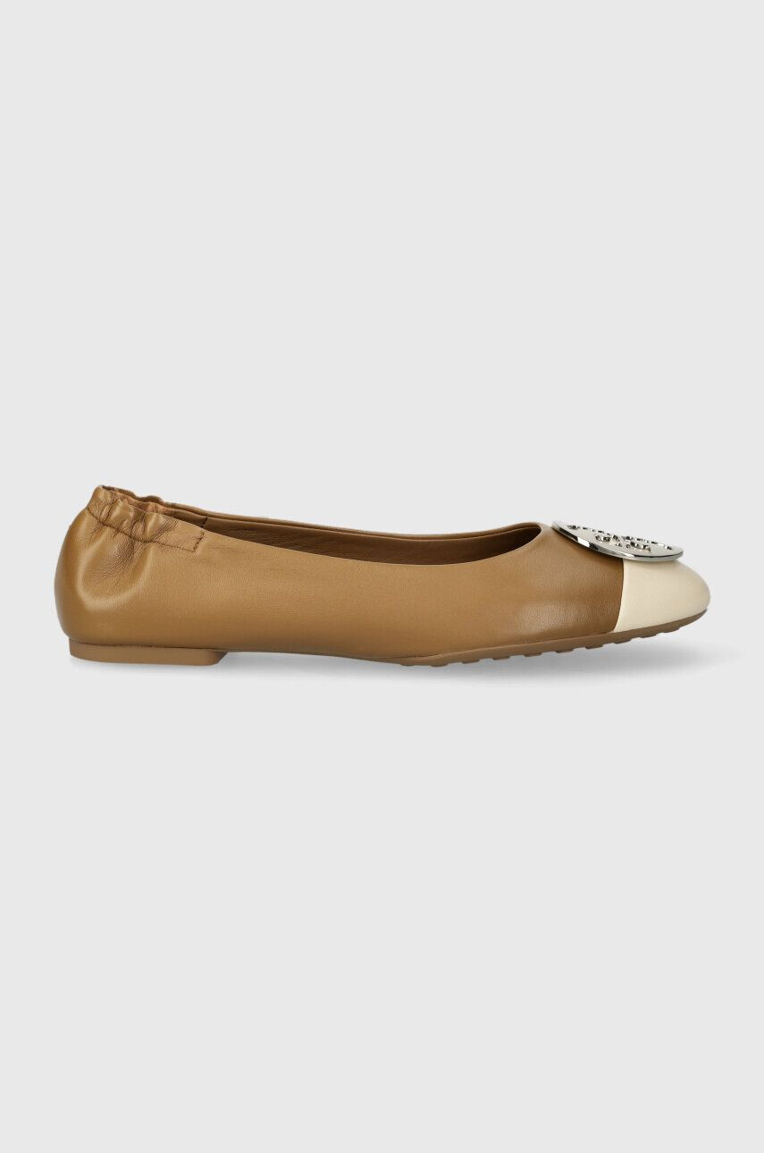 Tory Burch balerini de piele Claire Cap Toe Ballet culoarea bej 148336-250 - Pled.ro