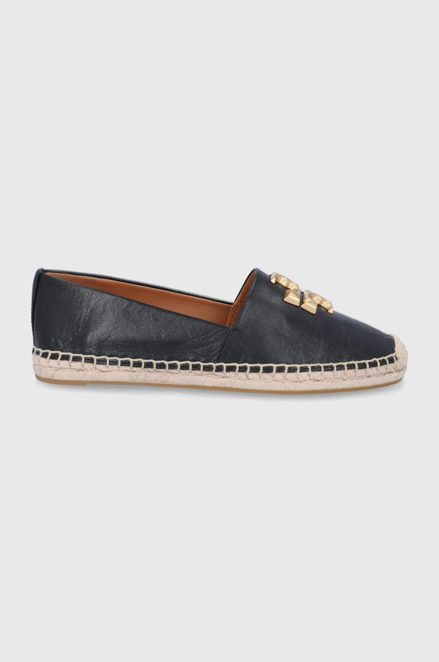 Tory Burch espadrile de piele Eleanor Espadrille culoarea negru - Pled.ro