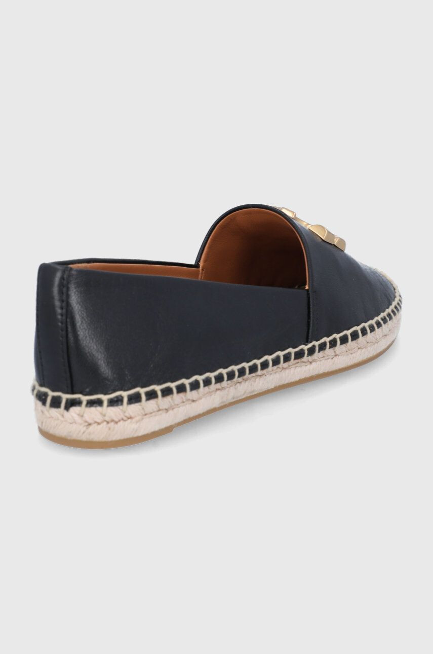 Tory Burch espadrile de piele Eleanor Espadrille culoarea negru - Pled.ro