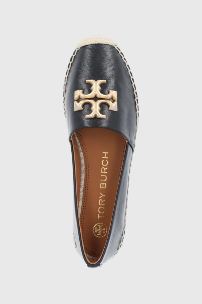 Tory Burch espadrile de piele Eleanor Espadrille culoarea negru - Pled.ro