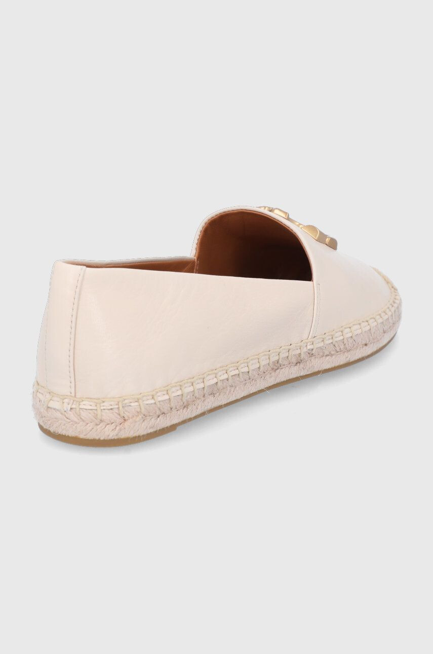 Tory Burch espadrile de piele Eleanor Espadrille culoarea bej - Pled.ro