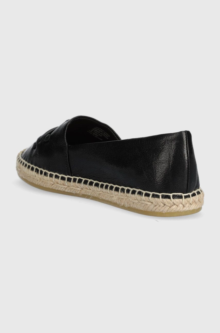 Tory Burch espadrile de piele Woven culoarea negru 144042-004 - Pled.ro