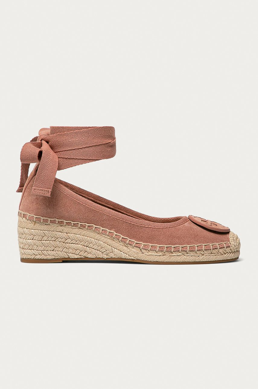 Tory Burch Espadrile din piele întoarsă culoarea roz - Pled.ro