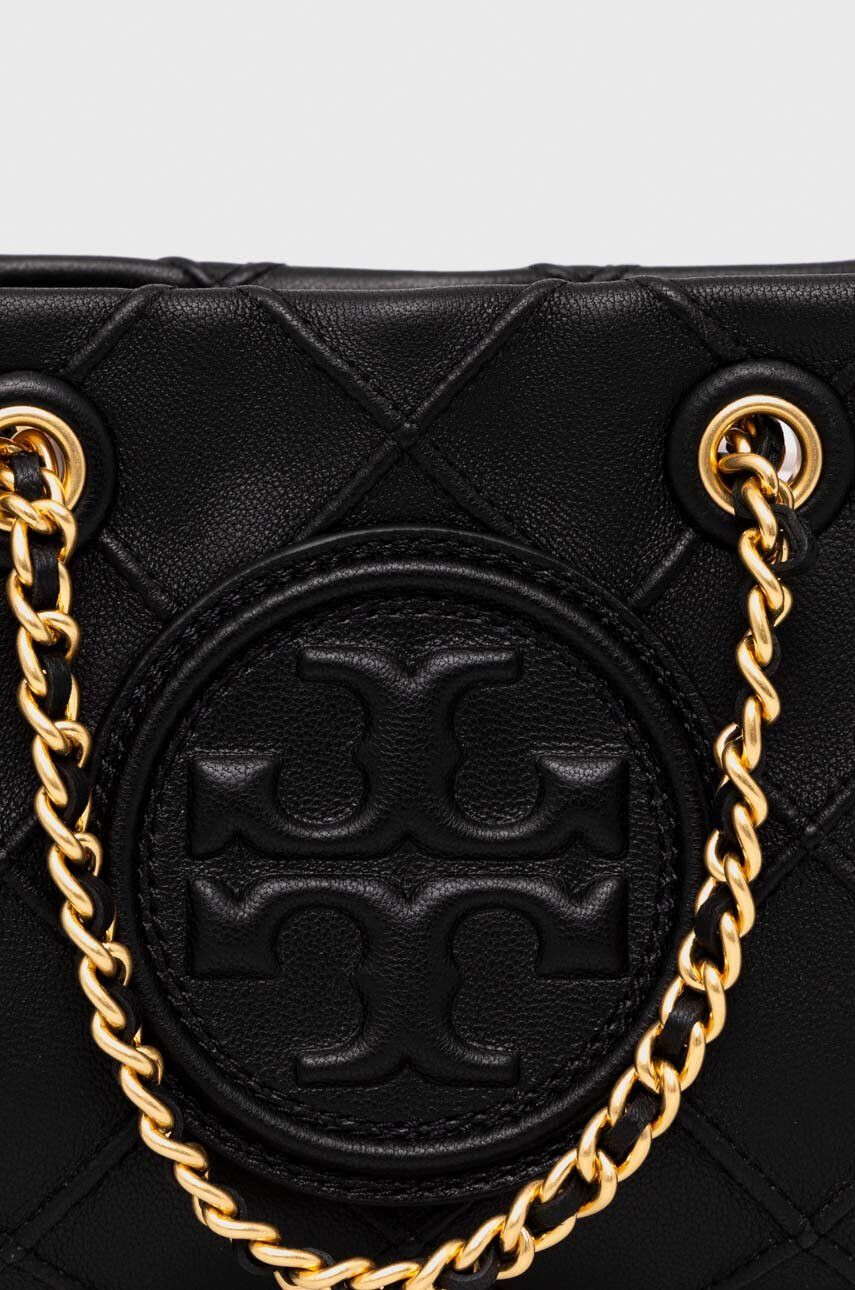 Tory Burch geantă din piele cu două fețe culoarea negru - Pled.ro