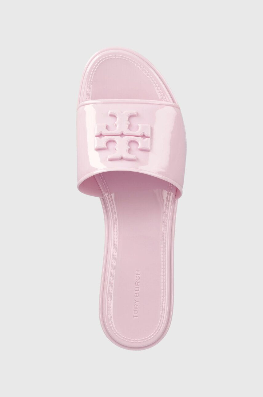 Tory Burch papuci 147569-600 femei culoarea roz Eleanor Jelly Slide - Pled.ro