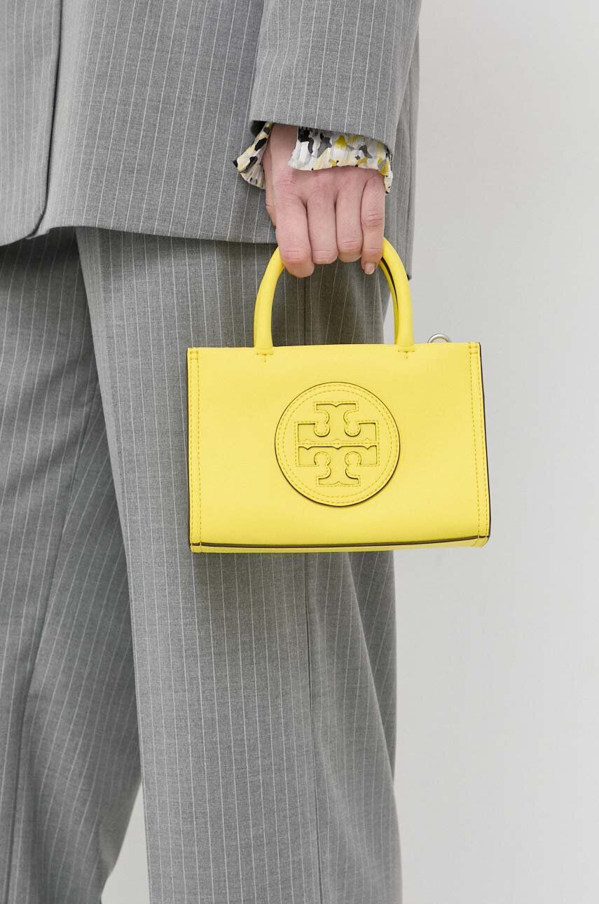 Tory Burch poseta culoarea galben - Pled.ro